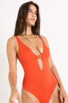 Maillot de bain 1 pièce orange ABALAI SALENA.